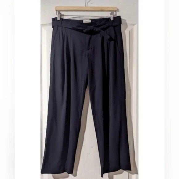A.L.C. | Women's Leo Belted Pleat Front Pant in Evening Blue - Picture 1 of 10